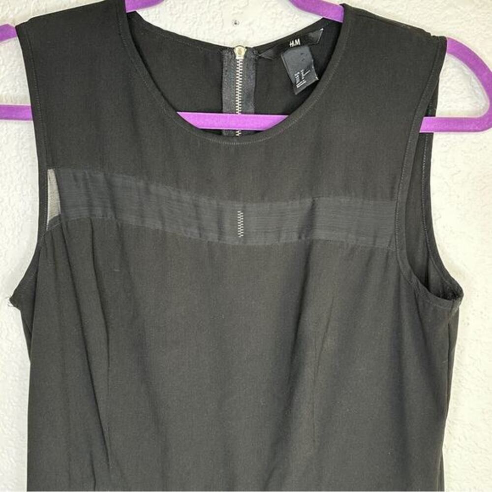 H&M Peplum Black dress Sleeveless Sz 12 - Picture 9 of 9